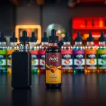 Browse premium Vape & E-Liquids showcased in an elegant setup highlighting vibrant flavors.