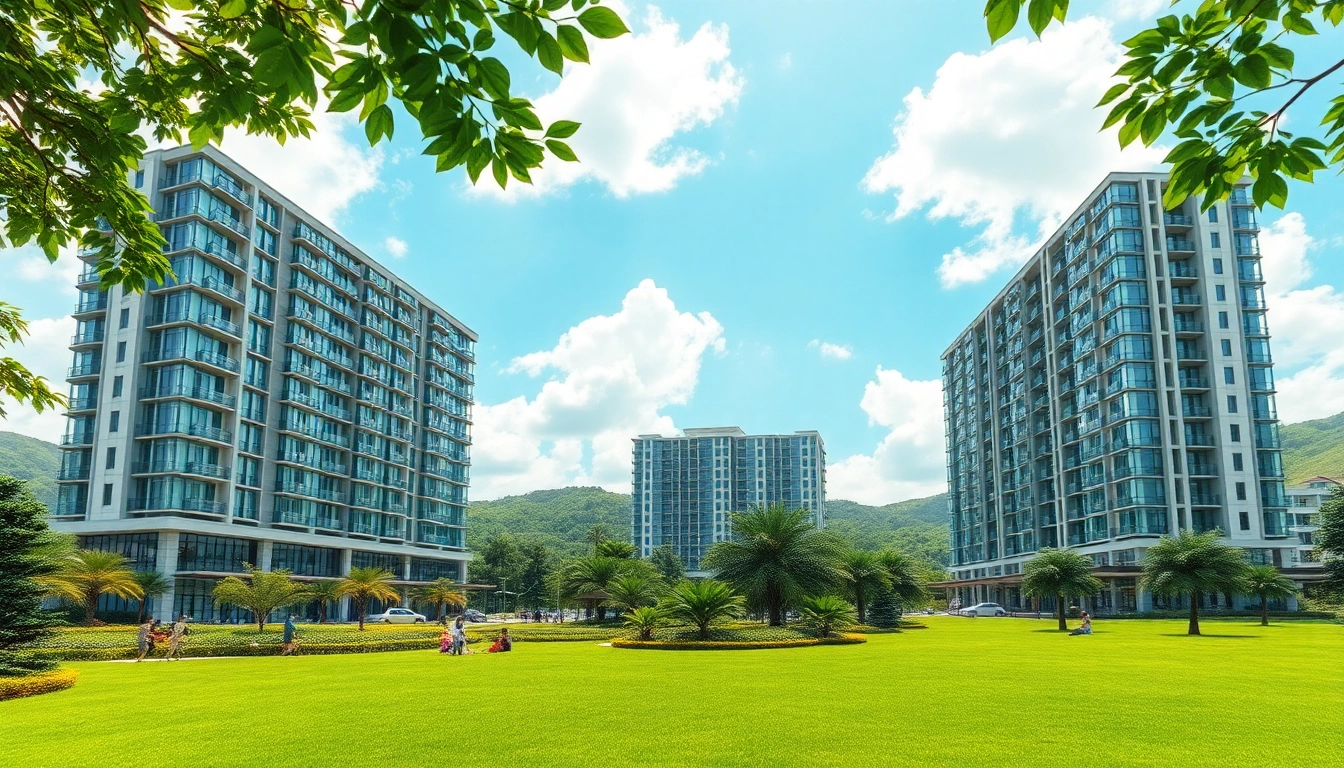Highlighting the Tampines EC, showcasing its modern architecture and green surroundings.