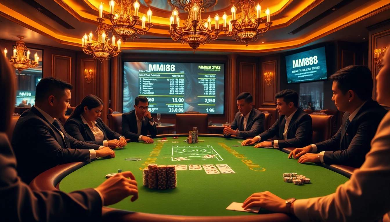 Experience high-stakes poker action at MM88 casino with luxury and excitement.