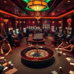 SODO-inspired casino scene showcasing vibrant gamers at poker tables and flashing slot machines.
