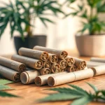 Buy quality pre rolled joints online with fresh cannabis environment, emphasizing relaxation.