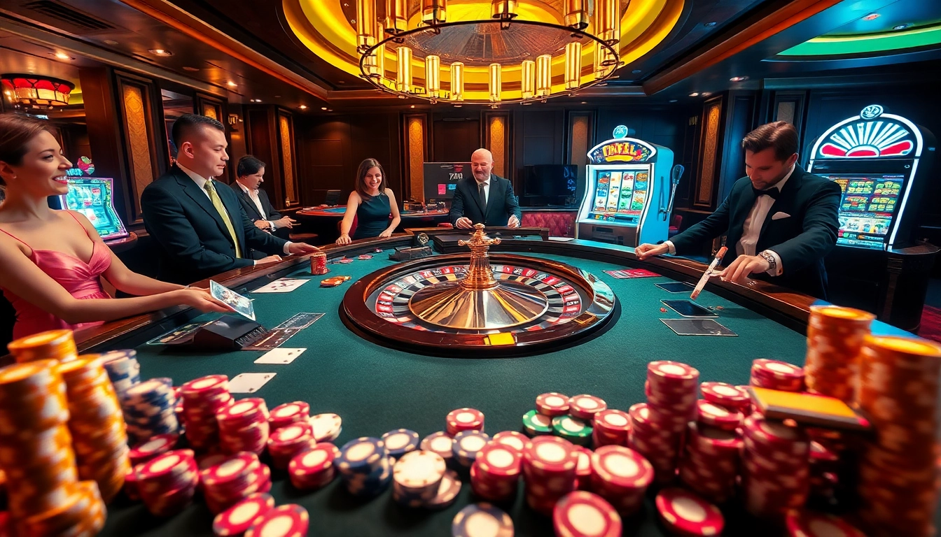 Engaged players betting at a roulette table in a luxurious environment, highlighting 789BET excitement.