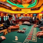 Engage with the luxury of 'trang chủ mmoo' through vibrant casino life at a high-stakes blackjack table.