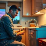 Emergency plumbers on holidays or weekends fixing a leaky faucet in NYC.