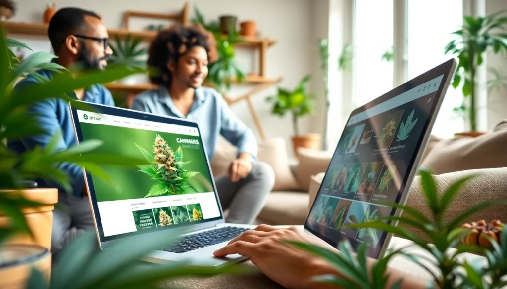 Learn how to buy weeds online with a vibrant cannabis shopping scene and relaxed atmosphere.