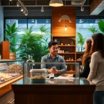 Explore where can i buy weed near me in a friendly cannabis shop setting with diverse products.