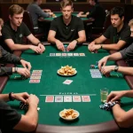 Players strategizing in high-stakes poker game at Rik VIP venue, showcasing competitive atmosphere.