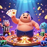 Engage in thrilling 22vip game action with colorful characters and dynamic casino elements.