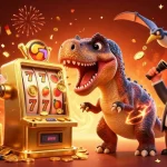 Engage with game bài sunwin as a pachycephalosaurus celebrates jackpot wins amid vibrant casino chaos.