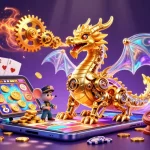 Experience Fun79's thrilling gaming with golden dragon and vibrant casino elements.