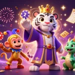Engage with excitement at slot777 featuring vibrant slot reels and enchanting characters in a lively 3D scene.