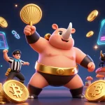 Engage with Link tải sunwin as the sumo beetle champion stomps and coins fly in this animated casino scene.