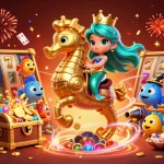 Win exciting jackpots with the lively ysl mermaid princess at this vibrant slot-themed casino scene!